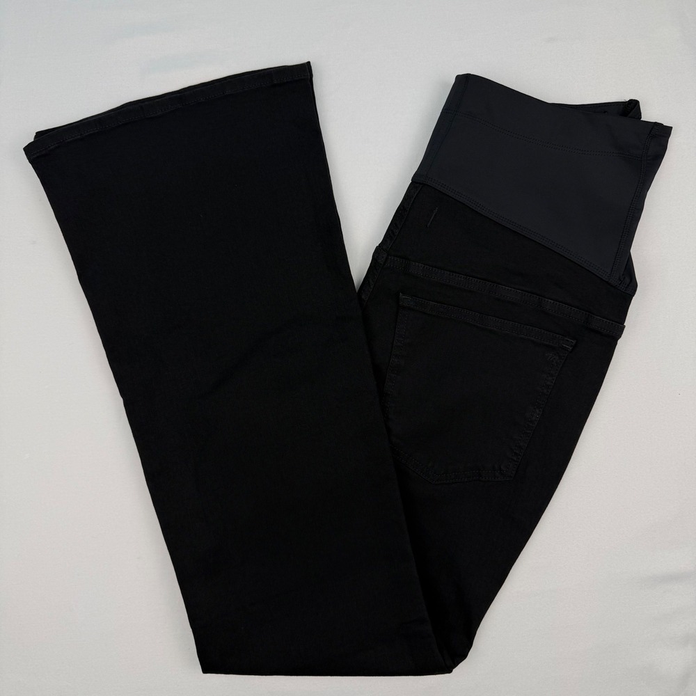 Madewell Maternity Skinny Flare Jeans Black Over-the-Belly BK5217 Womens 32 NWT